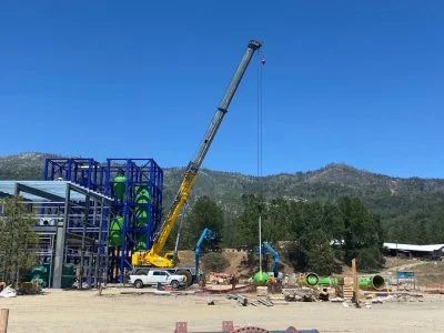 Biomass energy plant in rural North Fork, California